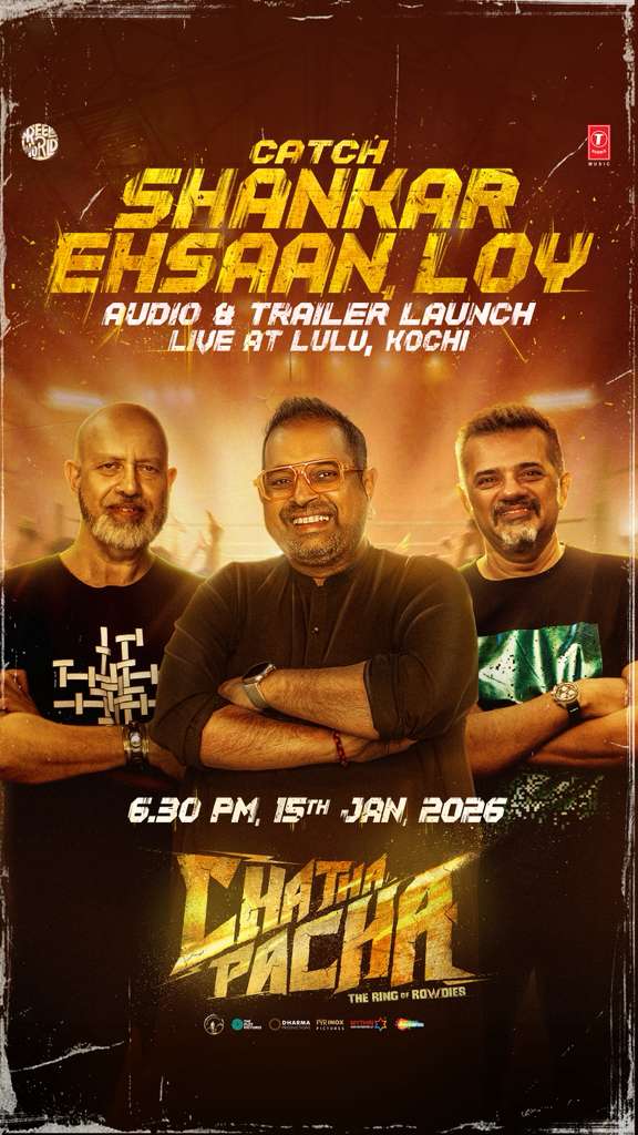 Shankar–Ehsaan–Loy Arrive for the Audio and Trailer Launch of Reel World Entertainment’s Chatha Pacha